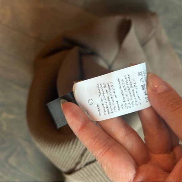 Nude Bodycon Ribbed Sweater Dress - Picture 7 of 7